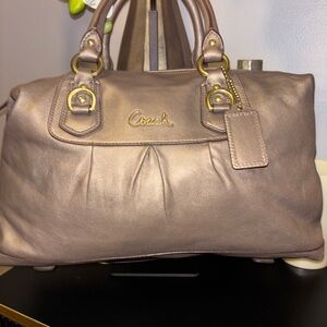 Coach Ashley Metallic Bronze Satchel.